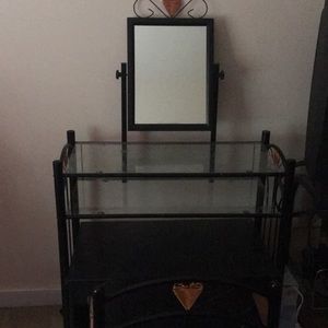 Vanity with chair